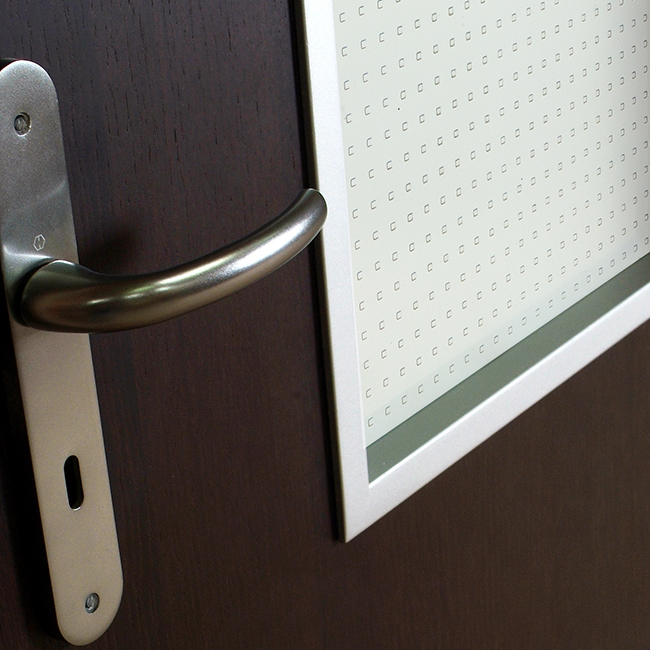 Détail de finition des portes intérieures de la gamme Expression